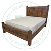 Wormy Maple Frontier King Panel Bed Headboard 56'' Footboard 22''