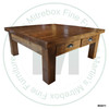 Wormy Maple Frontier Square Coffee Table 35''D x 35''W x 18''H.
