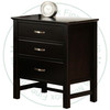 Wormy Maple Brooklyn Nightstand 19.5''D x 25''W x 31''H With 3 Drawers