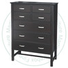 Wormy Maple Brooklyn Chest of Drawers 19.5''D x 37''W x 50''H With 7 Drawers