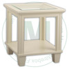 Maple Georgetown End Table 23'' Deep x 23'' Wide x 26'' High With Glass Top