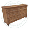 Maple Algonquin 6 Drawer Long Dresser