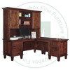 Pine Georgetown Computer Desk With 24'' Deep x 48'' Wide Return