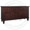Oak Georgetown Sideboard 19.5'' Deep x 61.5'' Wide x 35.5'' High With 2 Wood Doors And 2 Drawers