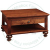 Oak Georgetown Coffee Table 35'' Deep x 35'' Wide x 20'' High With 1 Drawer