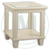 Oak Georgetown End Table 23'' Deep x 23'' Wide x 26'' High With Glass Top