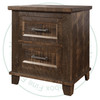 Oak Rustic Algonquin 2 Drawer Night Stand