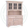 Wormy Maple Chambord Hutch And Buffet 52''W x 77''H x 18''D