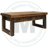 Wormy Maple T - L  Design Coffee Table 24'' Deep x 48'' Wide x 19'' High