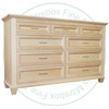 Wormy Maple Algonquin 9 Drawer Long Dresser