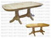 Wormy Maple Martin Collection Double Pedestal Table 48''D x 60''W x 30''H With 2 - 12'' Leaves Table Has 1'' Thick Top