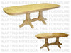 Wormy Maple Martin Collection Double Pedestal Table 48''D x 60''W x 30''H With 3 - 12'' Leaves Table Has 1'' Thick Top