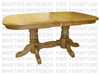 Wormy Maple Martin Collection Double Pedestal Table 48''D x 120''W x 30''H. Table Has 1.25'' Thick Top.