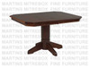 Wormy Maple Midtown Single Pedestal Table 36''D x 36''W x 30''H With 2 - 12'' Leaves