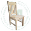 Pine Dakota Large Slat Back Side Chair 20''D x 20''W x 44''H