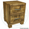 Wormy Maple Backwoods Mill sawn 2 Drawer Nightstand
