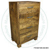 Oak Backwoods Mill sawn 4 Drawer Hi boy
