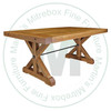 Oak Klondike Trestle Solid Top Table 36'' Deep x 60'' Wide x 30'' High