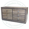 Wormy Maple Thornloe 6 Drawer Dresser. Dresser Dimensions 19'' Deep x 66'' Wide x 36'' High. ( Texture : Smooth Sanded. Hardware : 121 Knobs. )

