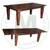 Wormy Maple Century Solid Top Harvest Table 42''D x 72''W x 30''H With 2 - 16'' Leaves