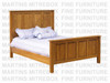 Maple Double Country Lane Panel Bed With 56'' Headboard and a 30'' Footboard