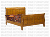 Wormy Maple Single Country Lane Sleigh Bed With 48'' Headboard and a 33'' Footboard