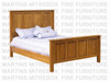 Wormy Maple Double Country Lane Panel Bed With 56'' Headboard and a 30'' Footboard