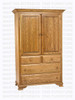 Wormy Maple Country Lane Armoire Plain Top 20''D x 42''W x 74''H