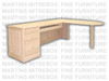 Wormy Maple Country Lane L-Shaped Desk