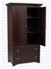 Wormy Maple Montana Armoire Plain Top 20''D x 36''W x 74''H