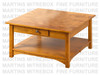 Maple Montana Coffee Table With 2 Drawers And Shelf 36'' Deep x 36'' Wide x 18 11/16'' High