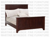 Maple Single Montana Panel Bed With 56'' Headboard and a 30'' Footboard