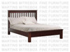 Oak Double Montana Slat Bed With 48" Headboard and a 16" Footboard