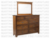 Pine Lakeview Dresser 9 Drawers 18''D x 46''H x 64''W