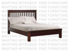 Wormy Maple Double Montana Slat Bed With 48" Headboard and a 16" Footboard