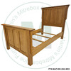 Wormy Maple Single Flat Top Mission Panel Bed 52'' Headboard 32'' Footboard ( 3 Panels )