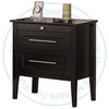 Maple Stockholm Nightstand 19''D x 25''W x 29.5''H With 2 Drawers And Pullout Shelf