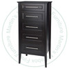 Maple Stockholm Lingerie Chest 19''D x 25''W x 54''H With 5 Drawers