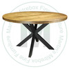 Oak Maxwell Solid Top Single Pedestal Table 60'' Deep x 60'' Wide x 30'' High