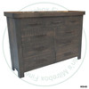 Pine Millwright 9 Drawer Dresser 19'' D x 66'' W x 46.5'' H