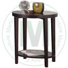 Oak Stockholm Round End Table 23''D x 23''W x 26''H With Shelf