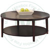 Oak Stockholm Round Coffee Table 42''D x 42''W x 19''H With Shelf