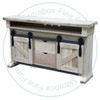 Pine Rustic Hamilton Slim Line 2 Wood Door 2 Drawer TV Entertainment Unit