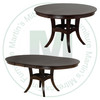 Oak Beijing Single Pedestal Table 60''D x 60''W x 30''H With 2 - 12'' Leaves