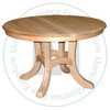 Wormy Maple Cairo Single Pedestal Table 42''D x 42''W x 30''H Round Solid Top Table