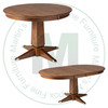 Wormy Maple Danish Single Pedestal Table 42''D x 42''W x 30''H With 2 - 12'' Leaves