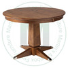 Wormy Maple Danish Single Pedestal Table 48''D x 54''W x 30''H Round Solid Top Table