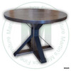 Oak Hyde Single Pedestal Table 42''D x 42''W x 30''H Round Solid Table. Table Has 1.75'' Thick Top.