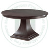 Wormy Maple Key West Single Pedestal Table 54''D x 54''W x 30''H Round Solid Table Table Has 1'' Thick Top