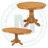 Oak Lancaster Collection Single Pedestal Table 42''D x 42''W x 30''H With 1 - 12'' Leaf. Table Has 1'' Thick Top